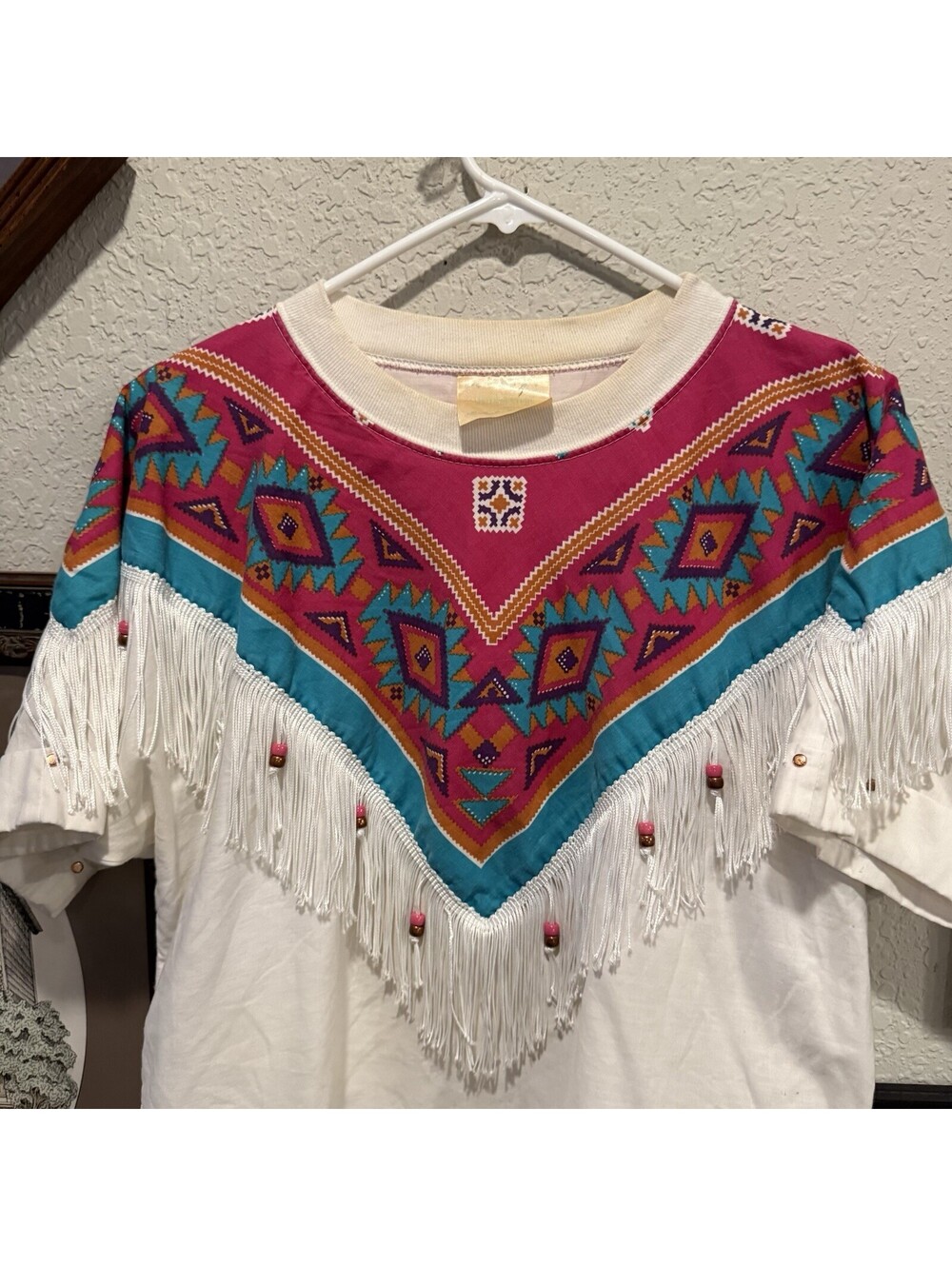 Vintage 80s/90s Cowgirl Colorful Southwestern Aztec Shirt Size Women’s Medium - Picture 4 of 7